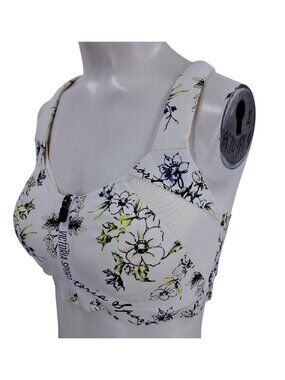 Victorias Secret Incredible Knockout Ultra Max Sports Bra Size 36D Floral Zipper
